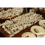 A large quantity of various crested souvenir china