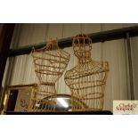 Two wicker mannequins