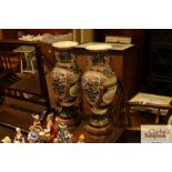 A pair of Japanese baluster vases AF