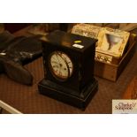 A Victorian marble cased mantel clock