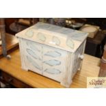 A painted storage box