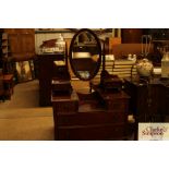 An Edwardian mahogany dressing chest