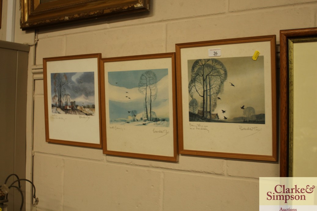 Three Brandon-Cox, rural prints