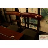 Two Victorian mahogany bar back dining chairs