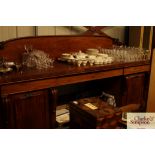 A Victorian mahogany pedestal sideboard