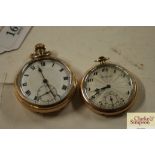 Two gold plated pocket watches