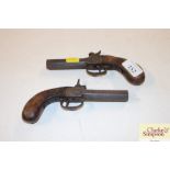 Two antique percussion pocket pistols