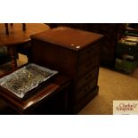 A mahogany filing chest