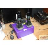 A set of three cordless BT phones