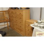 A bedroom suite comprising of a pair of chests tha