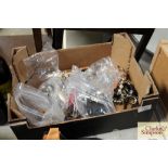 A box of various costume jewellery to include a ch