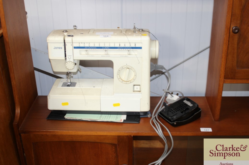 A Jones electric sewing machine