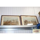 Two framed hunting prints "Going to Cover" and "Fu