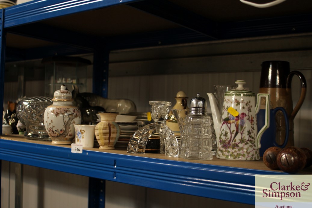 A quantity of various china and glassware to inclu