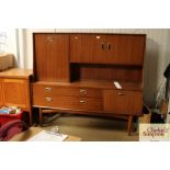 A teak G-plan sideboard fitted two long drawers