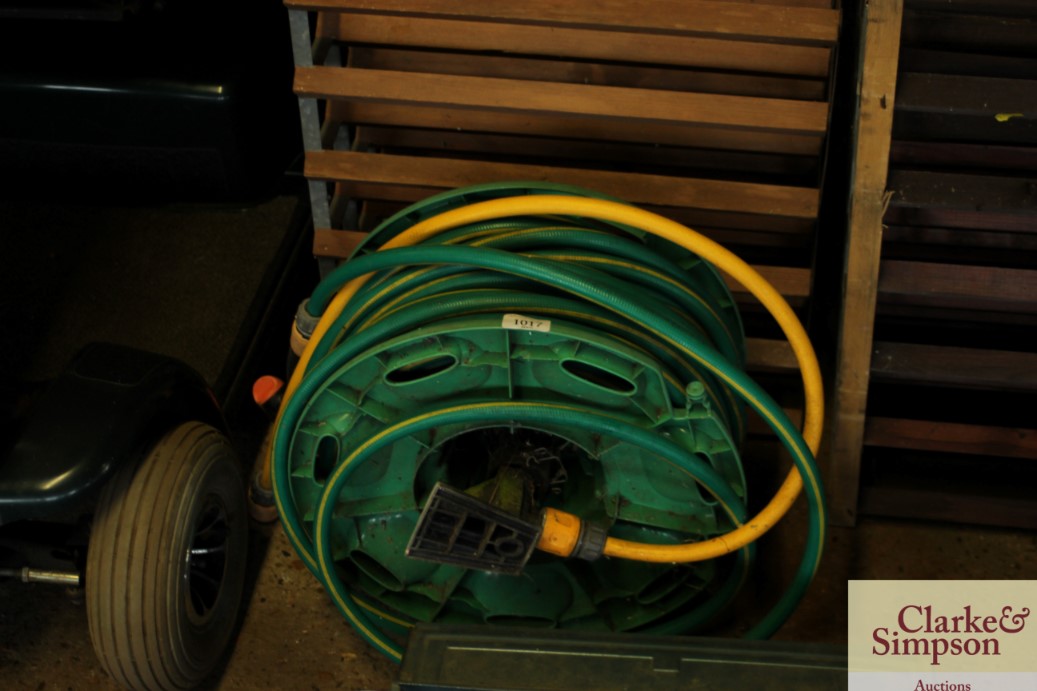 A hose and reel