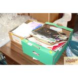 Are two boxes of various magazines ephemera leafle