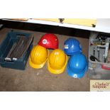 Five hard hats