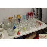 A large quantity of various glassware