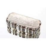 An 18th Century Dutch silver tobacco box, the top