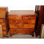 A George III mahogany chest fitted two short and t
