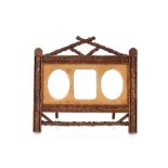 A decorative Blackthorn easel triple picture frame, 44cm x 46cm overall