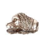 A silver Hallmarked dog brooch, depicting a spaniel