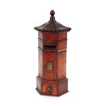 A mahogany country house style hall letter box, 56cm high