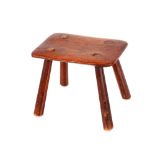 A rustic elm stool, 20cm long