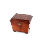 A 19th Century mahogany sarcophagus shaped wine cooler, of small size, having metal lined