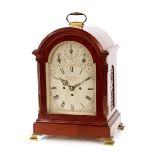 A late 19th Century mahogany cased chiming bracket clock, by Parkinson & Frodgsham, 5 Budge Row
