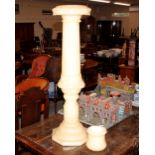 A seven piece alabaster column