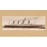 A photographic print, of The Titanic, image 9cm x 27cm