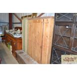 A 19th Century stripped pine single door wardrobe