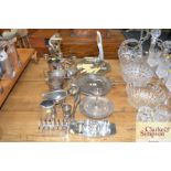 A quantity of various silver plated ware