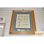 A humorous framed Punch Cartoon "A Matter of Compe