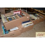 Five boxes of miscellaneous books