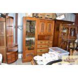 An Edwardian satin walnut Beaconsfield wardrobe wi