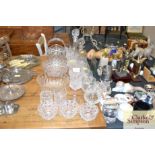 A quantity of various table glassware to include a