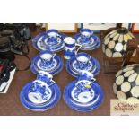 A quantity of Foley blue and white china