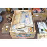 A box of WW2 maps, RAF Spotter magazines and other