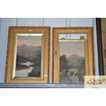 Late 19th Century school, pair of Highland studies