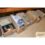 Five boxes of various books