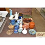 A quantity of various Studio Pottery items etc