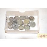 A box of pre-1947 coinage