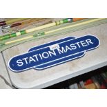 A reproduction Station Master plaque