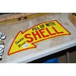 A reproduction Shell plaque