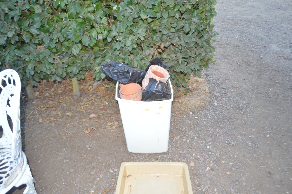 A bin and contents of various planters - some AF