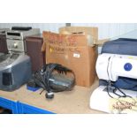 A Hoover steam cleaner and accessories