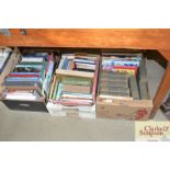 Three boxes of miscellaneous books